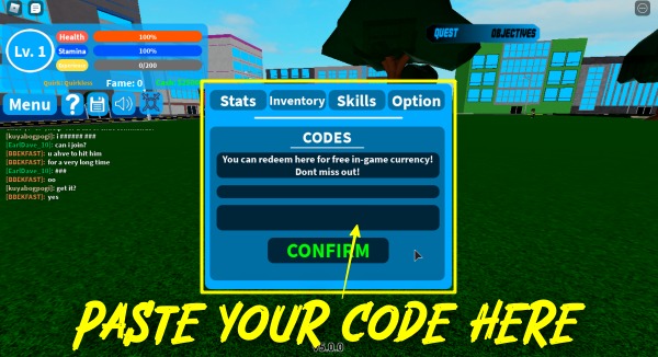 paste your Boku no Roblox remastered