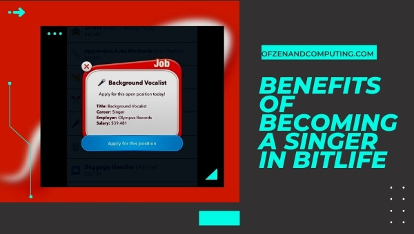 Beneficios de convertirse en cantante en BitLife