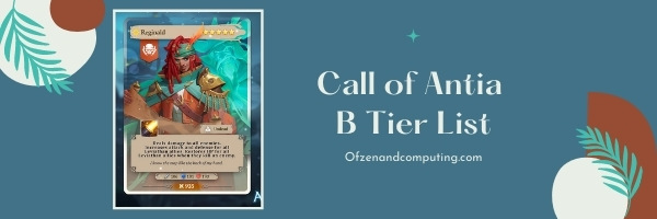 Call of Antia B Tier List (2025)