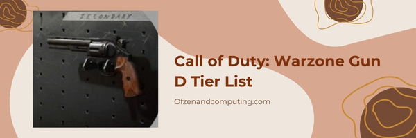 Call of Duty Warzone Gun D Tier List (2025)