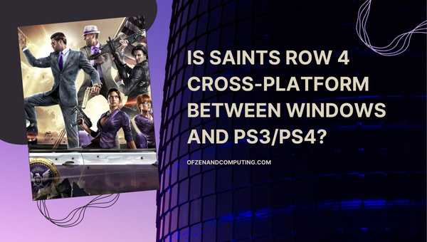 Is Saints Row 4 Cross-Platform Between PC And PS3/PS4?