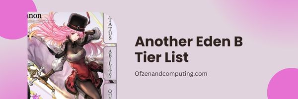 Another Eden B Tier List (2023)