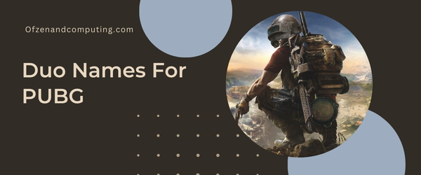 Duo Names For PUBG (2025)