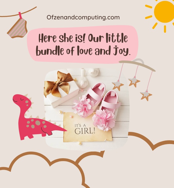 Baby Girl Announcement Captions for Instagram