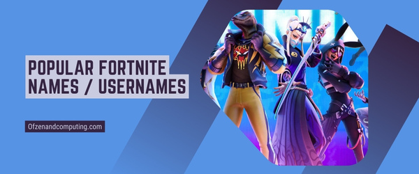 Popular Fortnite Names / Usernames (2025)