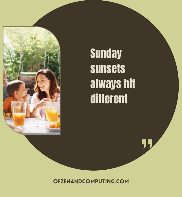 Sunday Sunset Instagram Captions (2025)