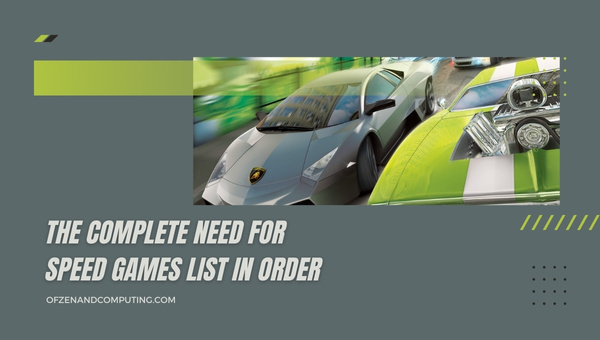 The Complete Need For Speed Games List In Order (1994-2025)
