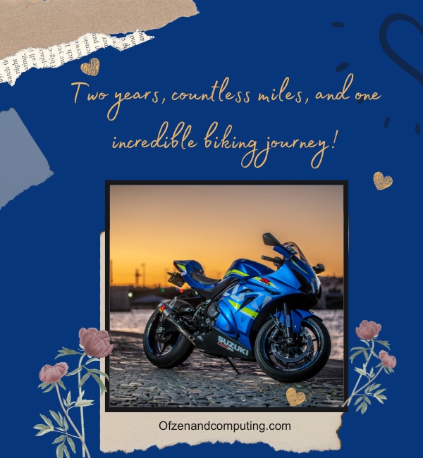 2 Year Bike Anniversary Captions For Instagram (2025)