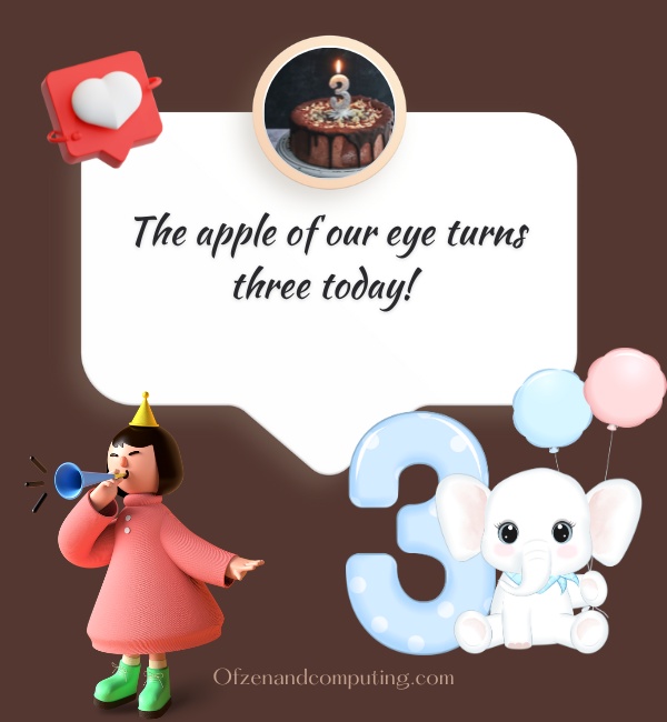 3rd Birthday Instagram Captions For Daughter (2025)