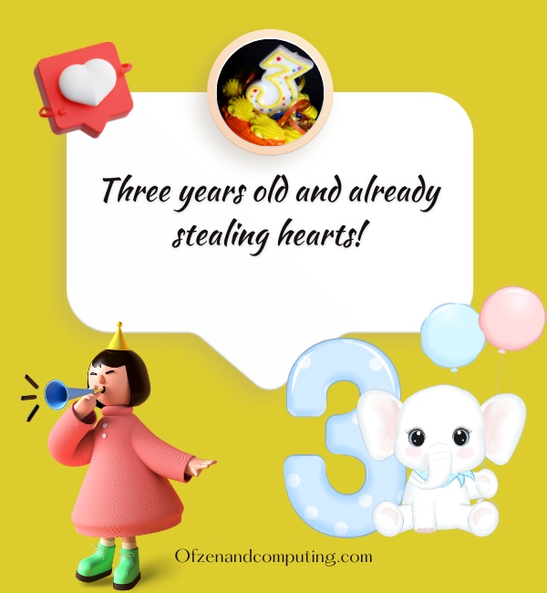 Cool 3rd Birthday Captions For Instagram (2025)