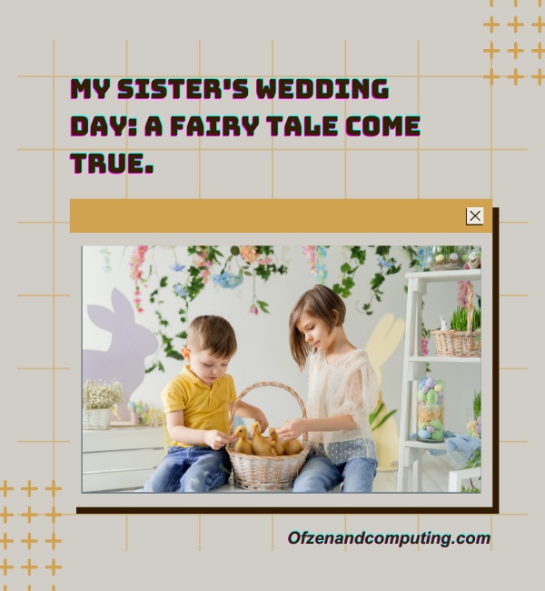 Emotional Instagram Caption For Sister Wedding (2025)