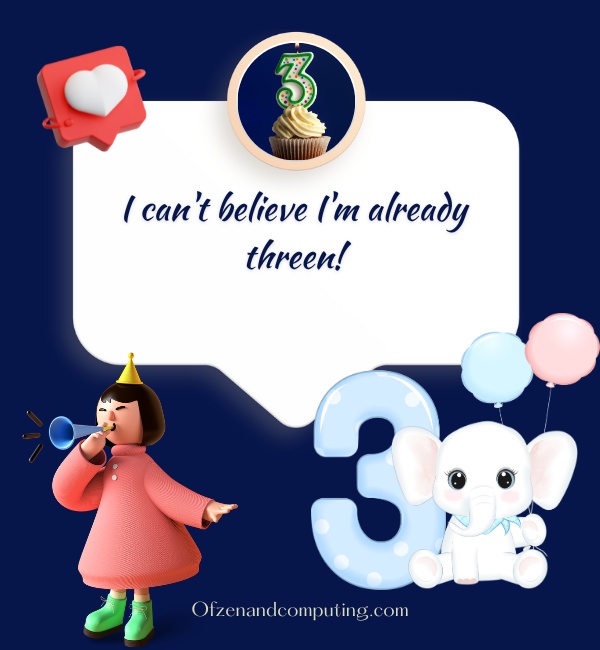 Funny 3rd Birthday Captions For Instagram (2025)