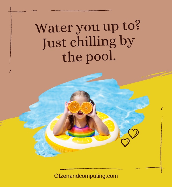 Happy Instagram Caption For Swimming Pool Photo (2025)