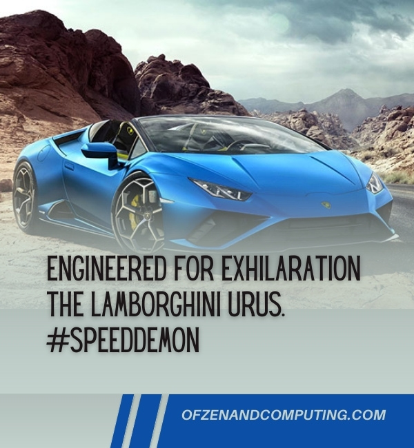 Lamborghini Urus Captions For Instagram (2025)