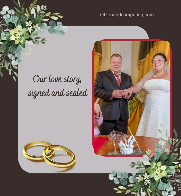 Civil Wedding Captions For Instagram (2025)