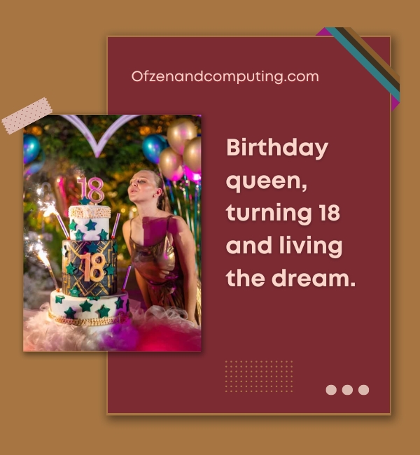 Cool 18th Birthday Captions For Instagram