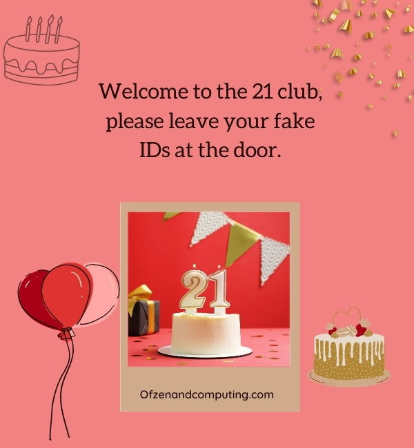 Funny 21st Birthday Captions For Instagram (2025)