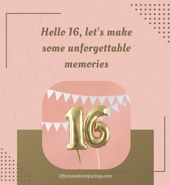 More 16th Birthday Caption Id eas For Instagram (2025)
