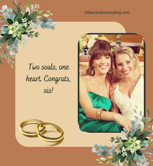 Sister Wedding Captions For Instagram (2025)