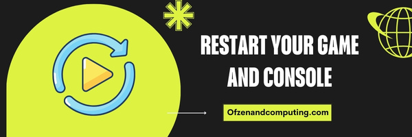 Restart your game and console - Fix Destiny 2 Error Code Calabrese