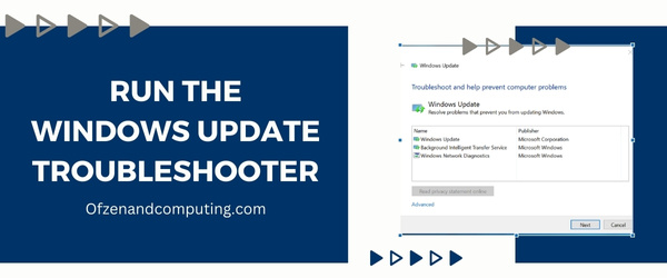 Run the Windows Update Troubleshooter - Fix Microsoft Error Code 80180014