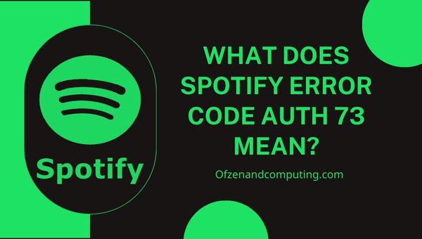 What Does Spotify Error Code Auth 73 Mean?