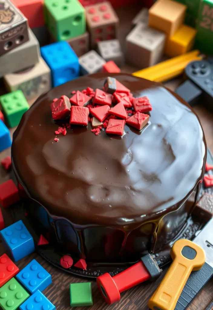 Minecraft Blocky Cake Ideas: Redstone Cakea