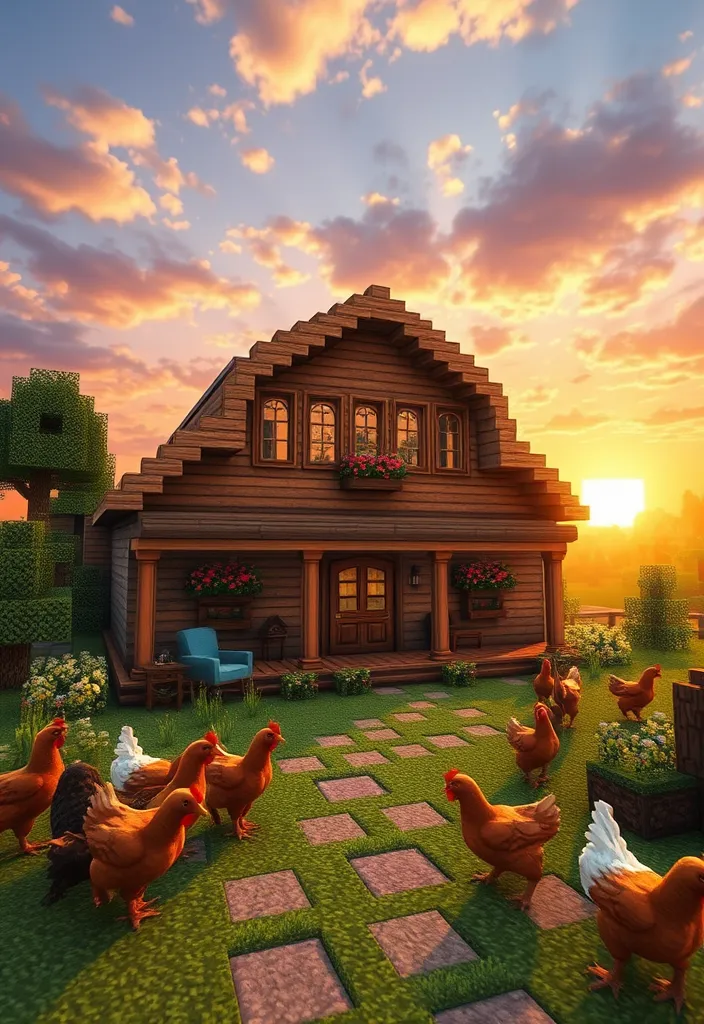 12 Must-See Minecraft Barn Ideas That Will Transform Your Game! - 4. The Farmhouse Barn