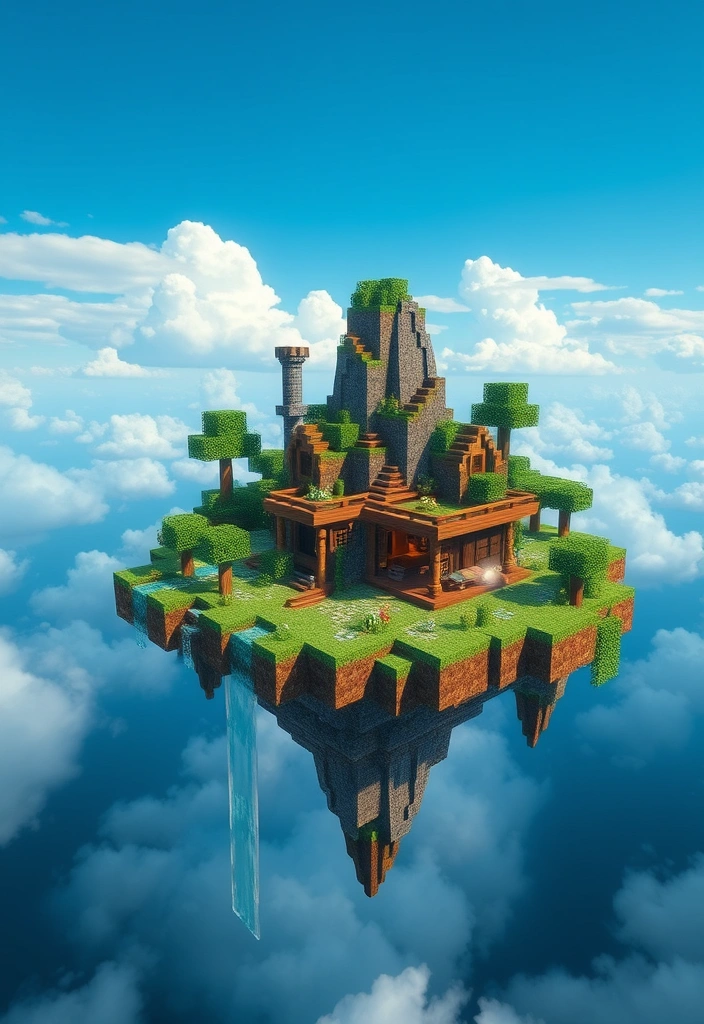 Minecraft House Ideas: Floating Island Home