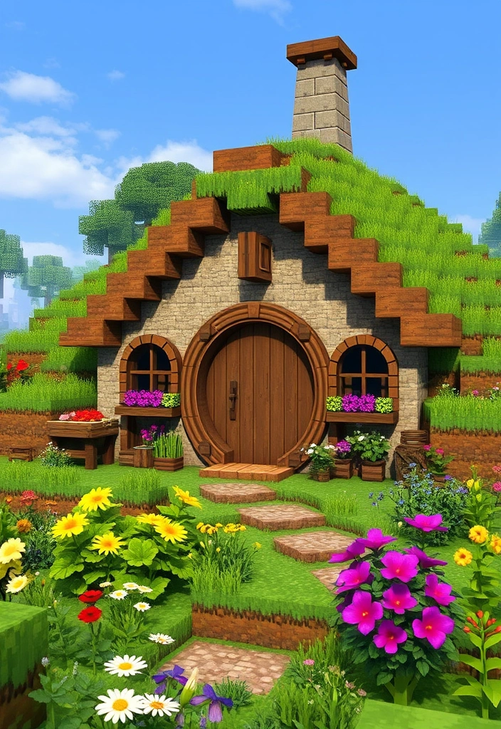 Minecraft House Ideas: Hobbit Hole
