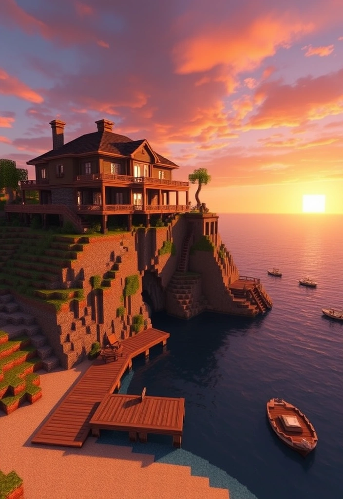15 Stunning Minecraft Mansion Ideas That Will Leave You Speechless! - 5. The Coastal Mansion