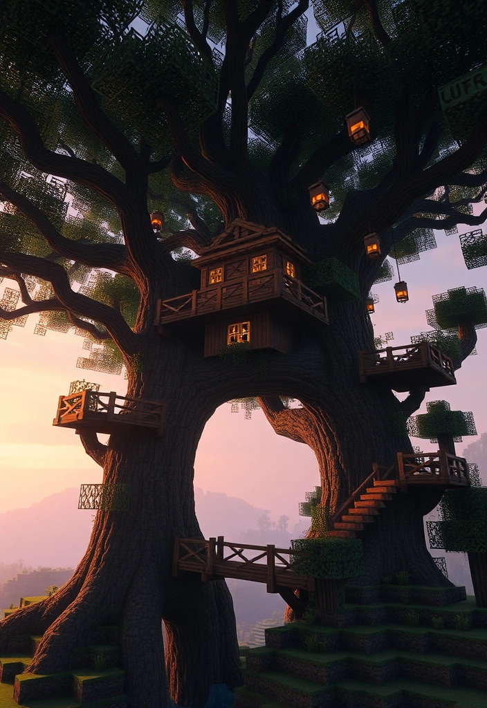 Minecraft House Ideas: Treehouse Retreat