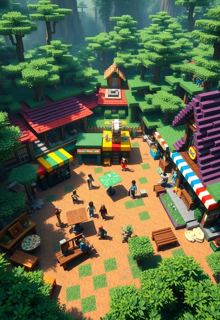 Minecraft Jungle House Ideas: Jungle Marketplace