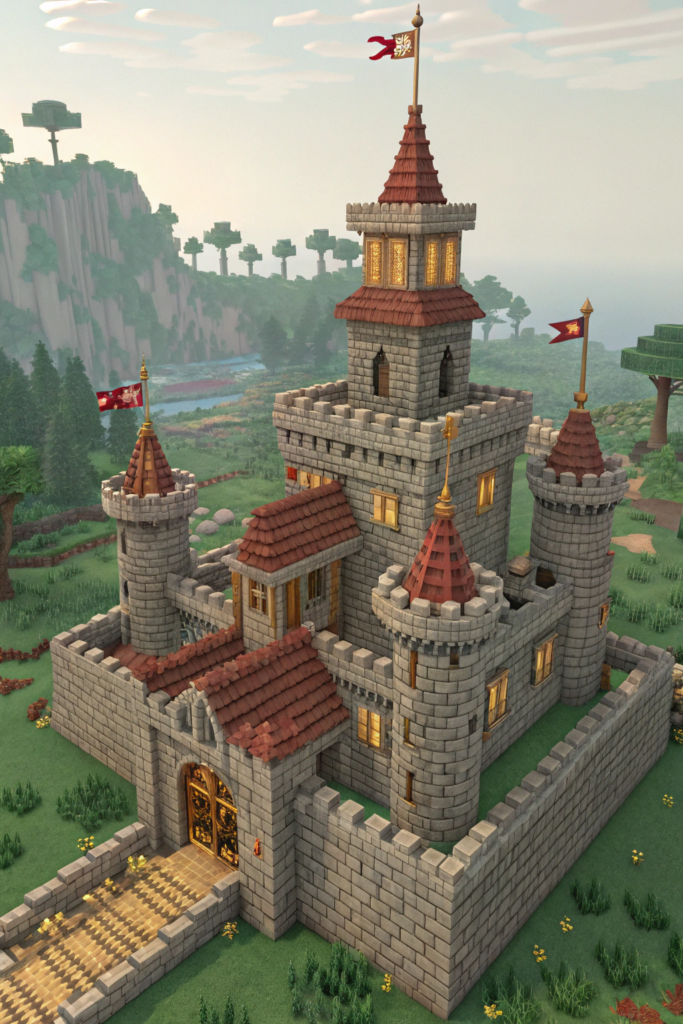 Minecraft House Ideas: Fantasy Castle
