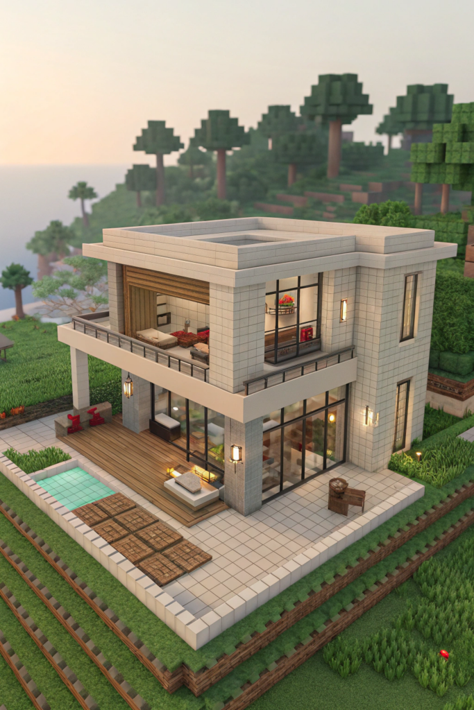 Minecraft Interior Ideas: Modern Minimalist Haven