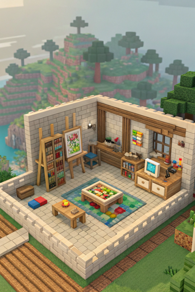 Minecraft Interior Ideas: Art Studio Sanctuary