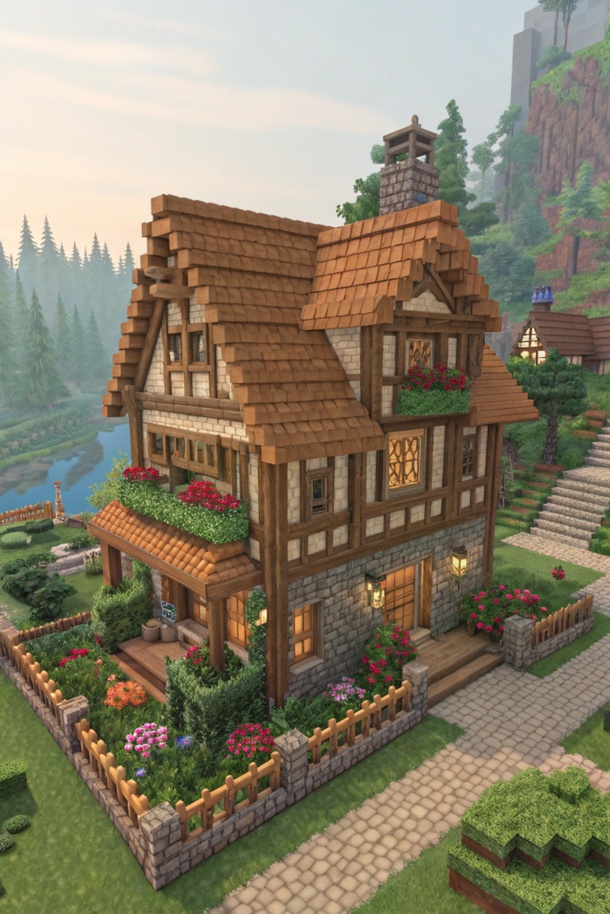 Minecraft Mansion Ideas: The Cozy Cottage Mansion