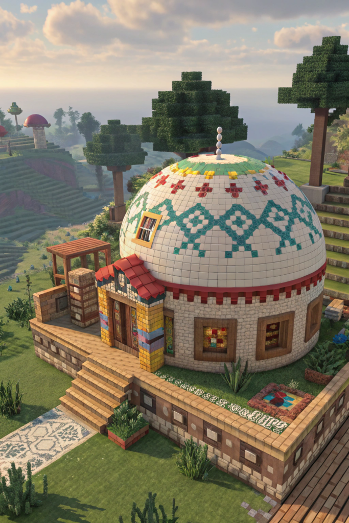 Minecraft Modern House Ideas: Artistic Dome House