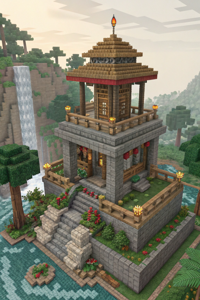 Minecraft Viking House Ideas: The Shrine of the Gods