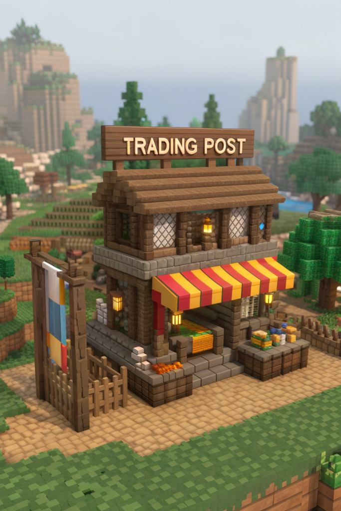 Minecraft Viking House Ideas: The Trading Post