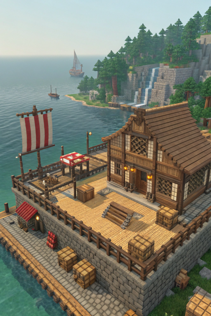 Minecraft Viking House Ideas: The Shipwright's Dock