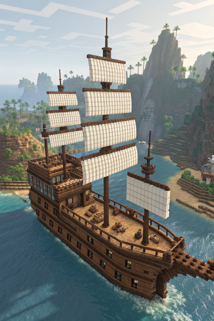 Minecraft Pirate Ship Ideas: The Classic Galleon