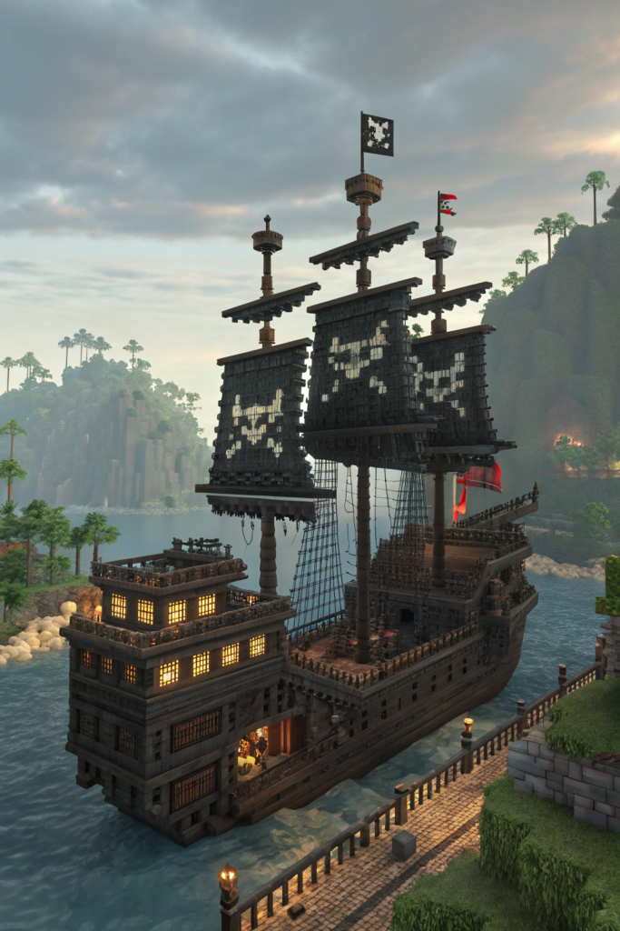 Minecraft Pirate Ship Ideas: The Legendary Black Pearl