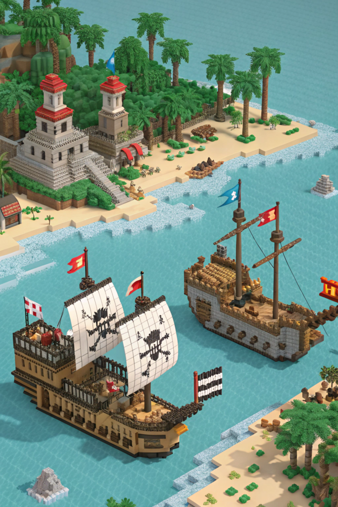 Minecraft Pirate Ship Ideas: The Pirate Armada