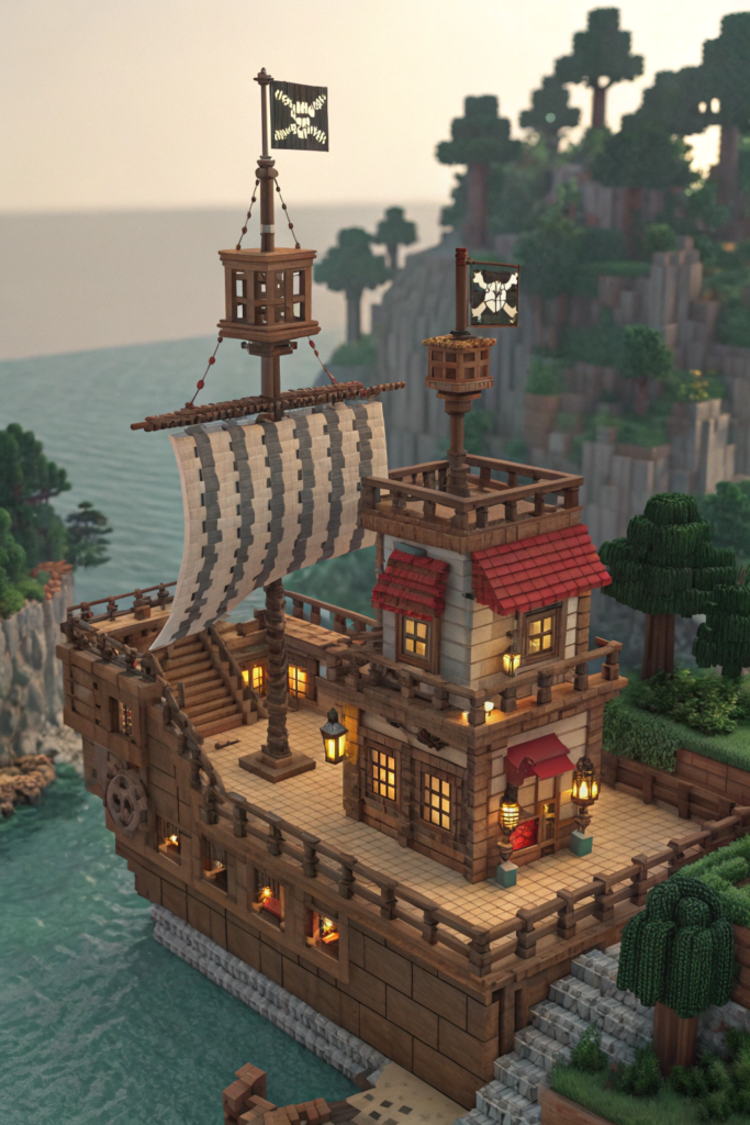 Minecraft Pirate Ship Ideas: The Pirate Hideout