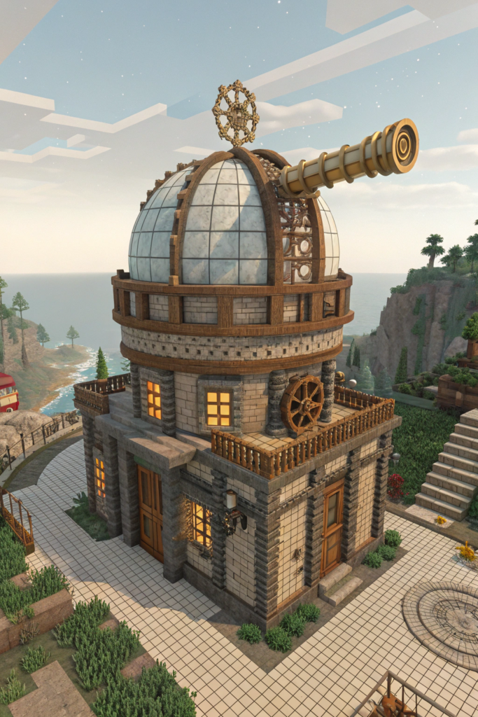 Minecraft Steampunk Ideas: Steampunk Observatory