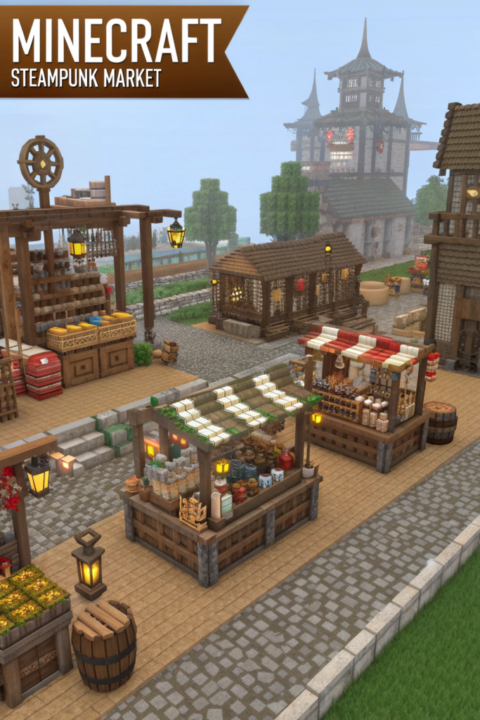 Minecraft Steampunk Ideas: Steampunk Market