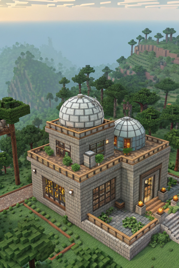 Minecraft Jungle House Ideas: Jungle Observatory