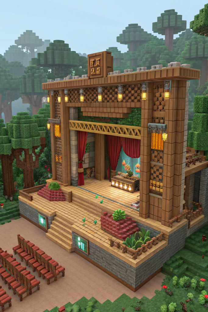Minecraft Jungle House Ideas: Jungle Theater