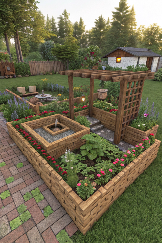 Minecraft Bed Garden Layouts Ideas: The Comfy Corner